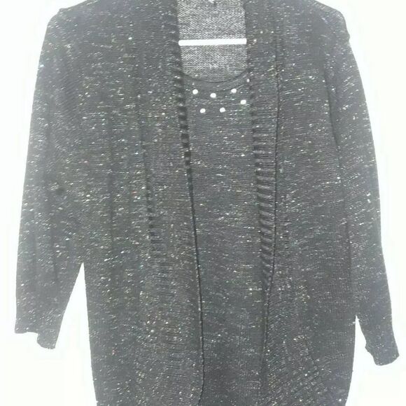 EvelynâTaylorâblackâmetallic âsweatersâCardigans - Picture 9 of 9